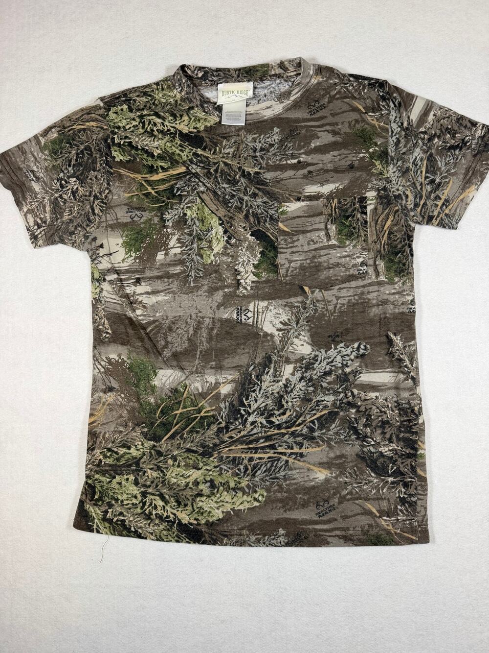 Rustic Ridge Realtree Max-1 Camo T-Shirt Men’s Medium Pocket Hunting Outdoor